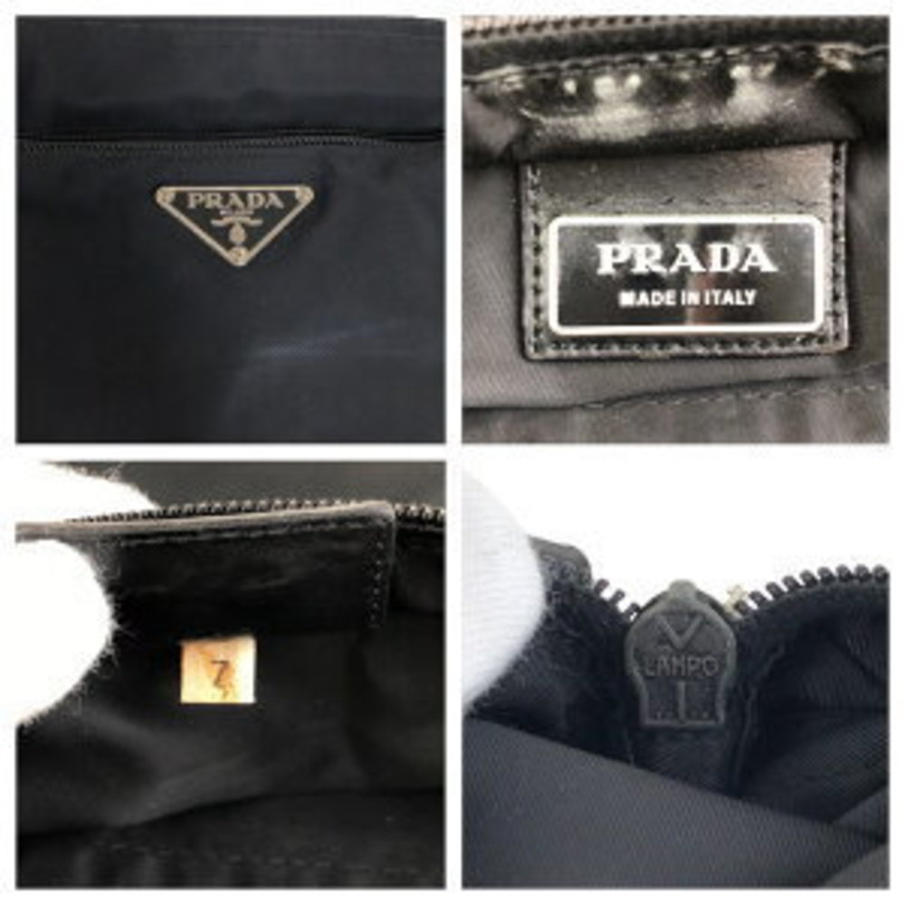 Prada Shoulder Black Nylon Triangular Tessuto Bag - image 5